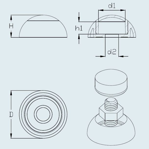 Kappe/Basis für Sechskant-Schraube SKEC