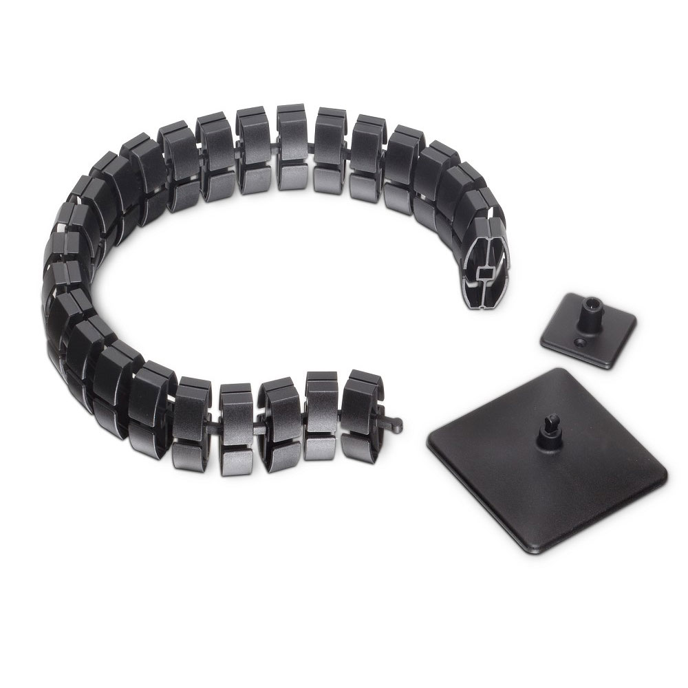 Kabelführung aus Kunststoff Kabelführung inklusive Standfuß und Tischanbindung