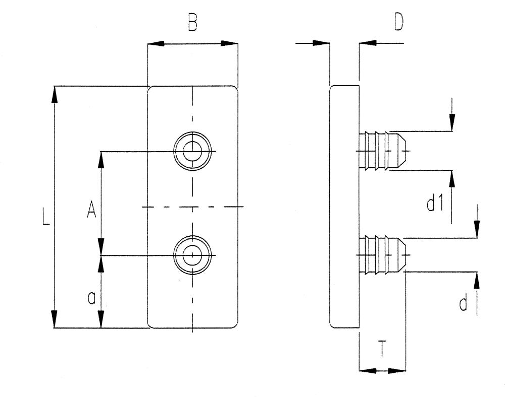 Platten mit Befestigungszapfen