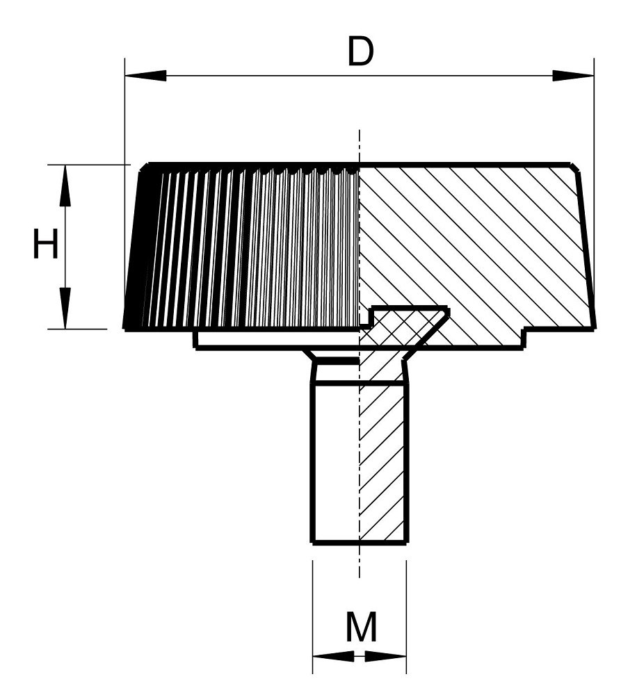 3 Stück Rändelschrauben Mit Gerader Schulter – M4 X 0,7 X 20 Mm, Schwarz, 16 Mm Kopf-Ø